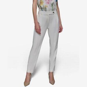 KARL LAGERFELD PARIS Women's Straight Leg Soft White Pants Sz 6/14/16 NWT $119